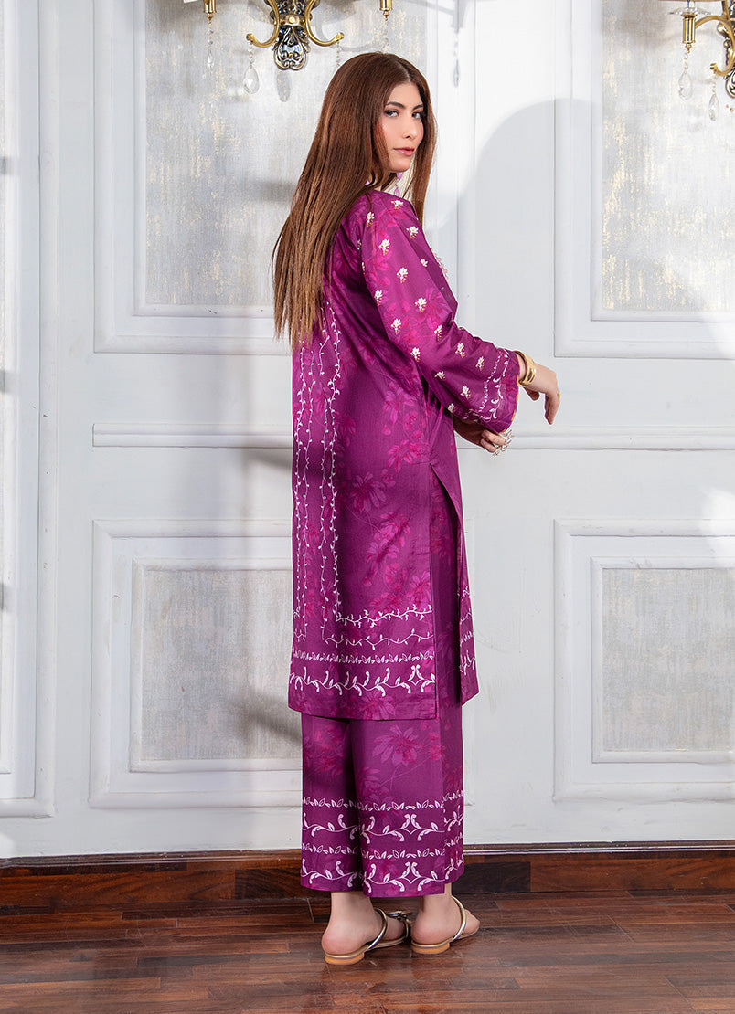 Elegant Maroon Printed 1 PC Shirt