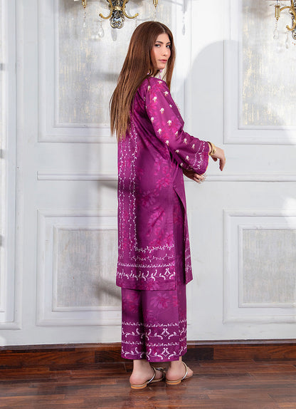 Elegant Maroon Printed 1 PC Shirt