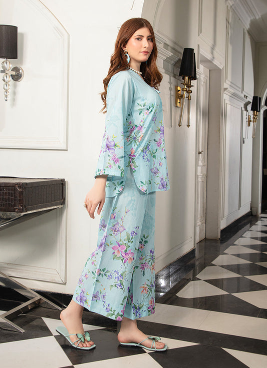 Light Blue Graceful Tunic 1 PC Shirt