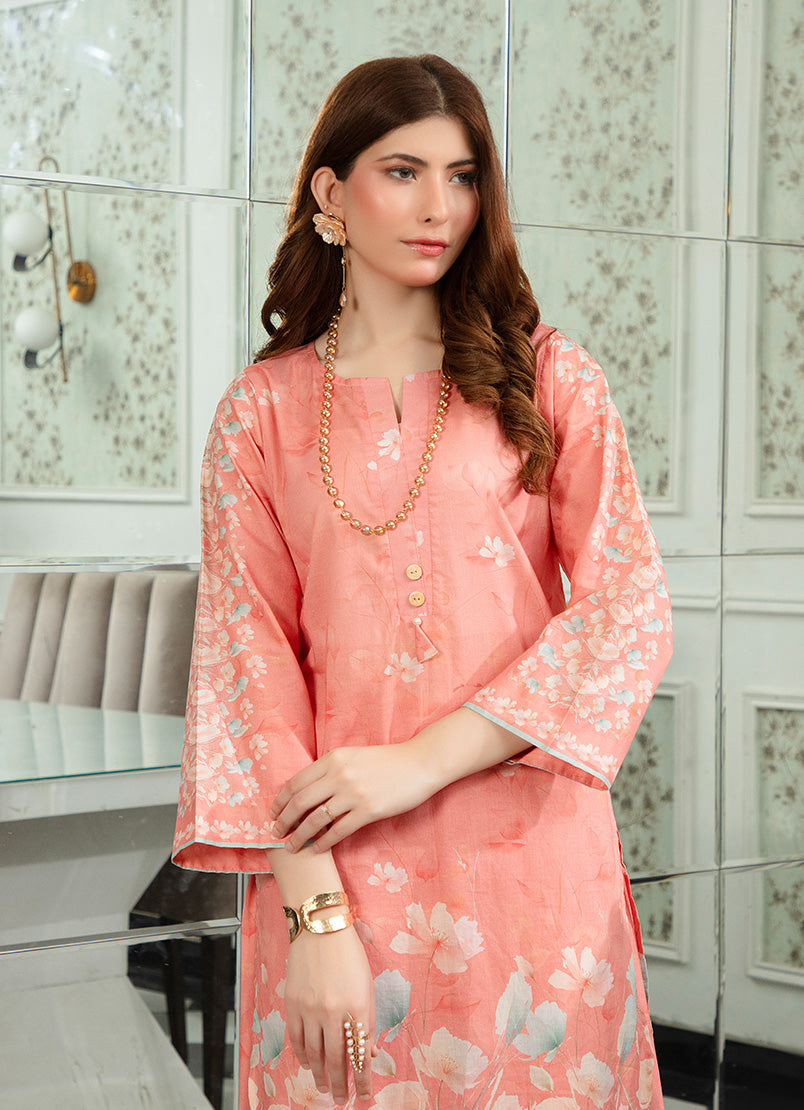 Peach Chic Printed 1 PC Shirt
