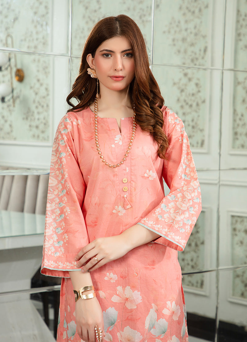 Peach Chic Printed 1 PC Shirt
