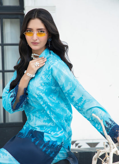 Sea Blue Premium Tunic 1 PC Shirt