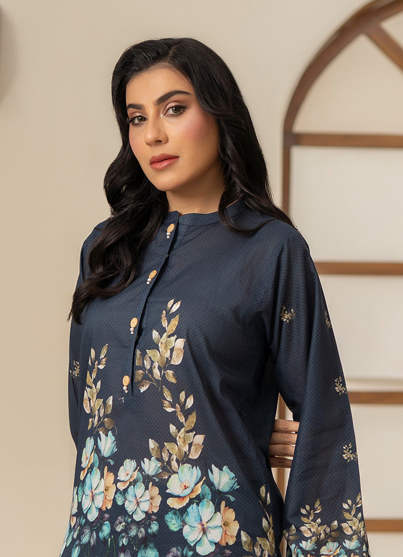Royal Blue Elegant Tunic 1 PC Shirt